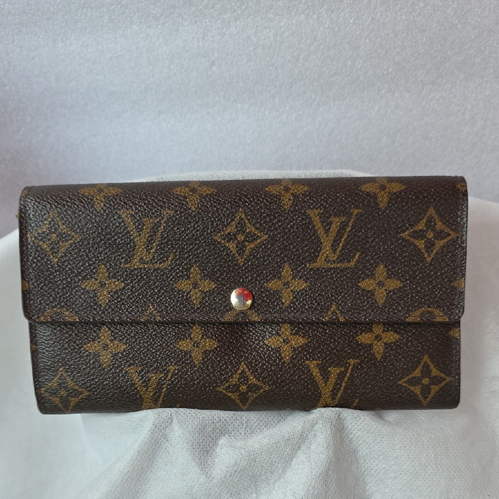 Louis Vuitton Brown and Gold Monogram Clutch